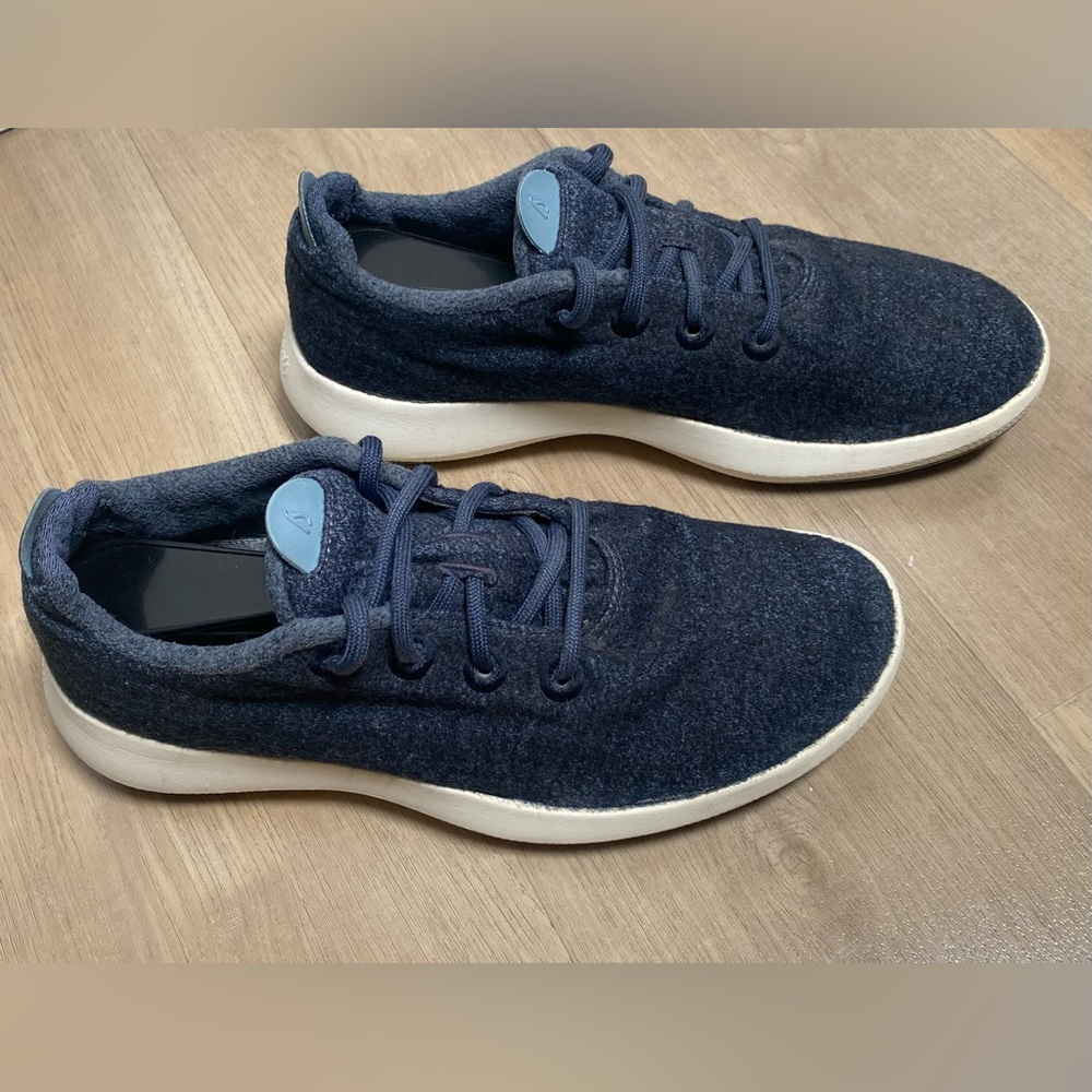 Allbirds Wool Runner Mizzle Men’s Comfort Sneakers Athletic Shoes Navy Blue 10